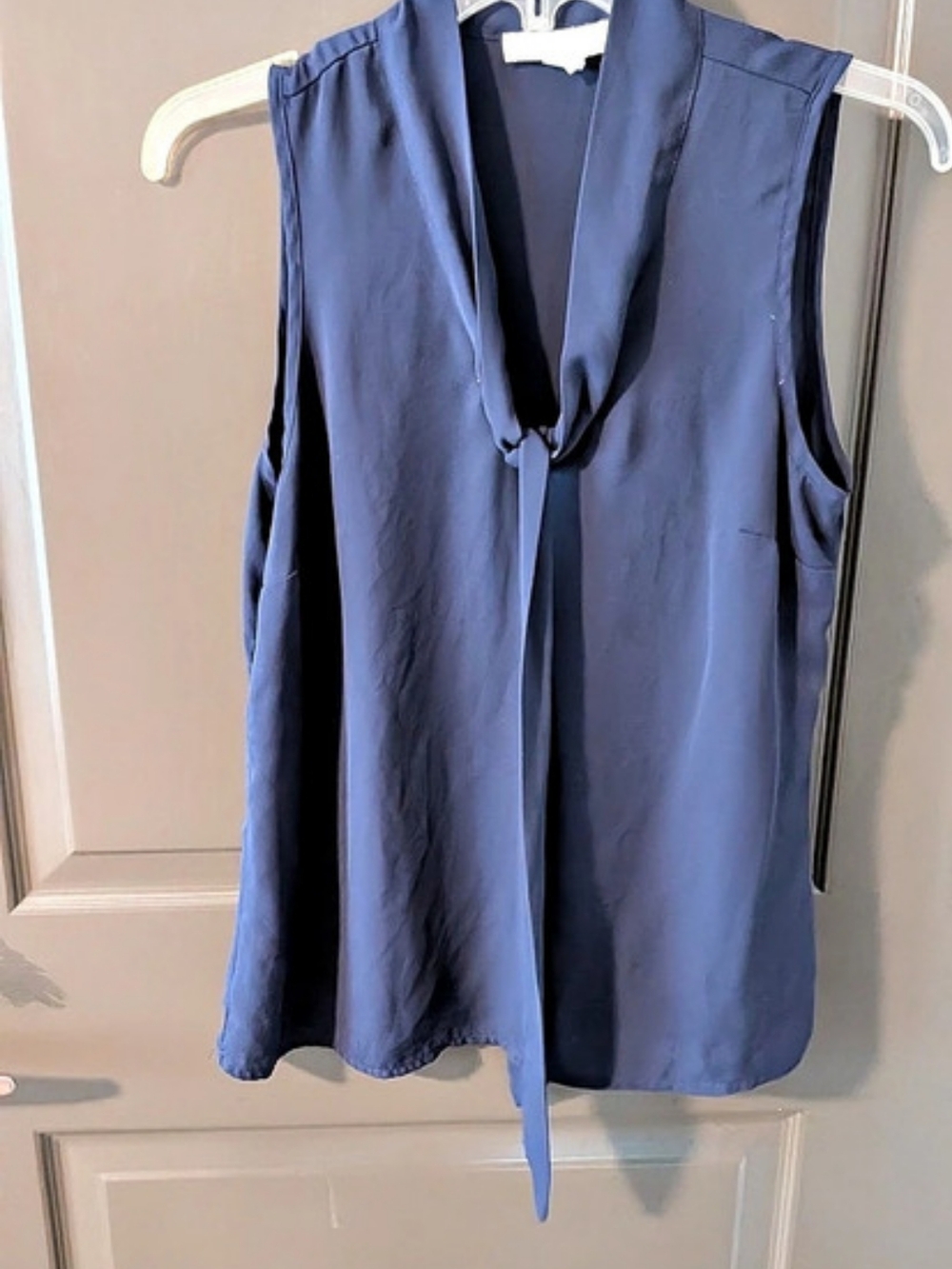 Forever 21 Tie Front Sleeveless Tunic Blue Small